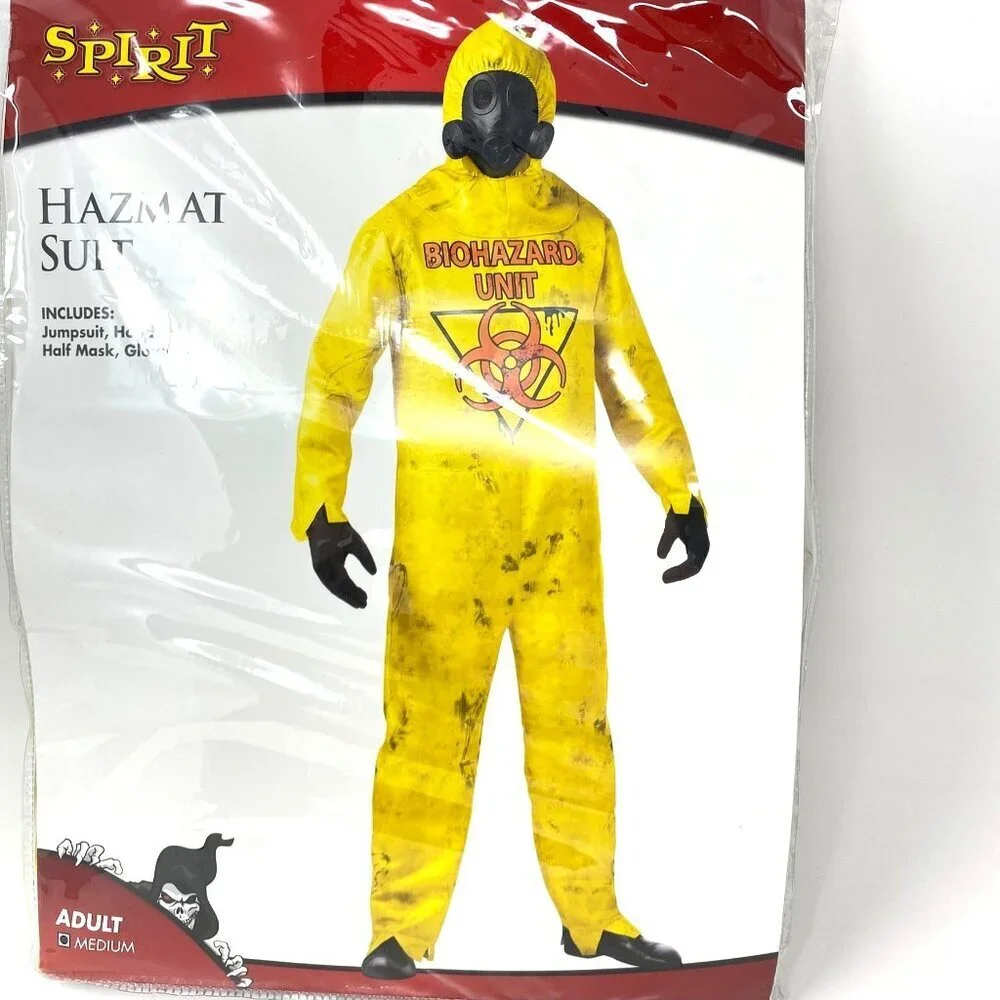 Spirit Halloween Adult Hazmat Suit Costumen Halloween Toxic Cleanup Biohazard - Picture 6 of 10